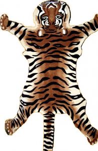 Китайский ковер ручной работы в виде тигра купить.